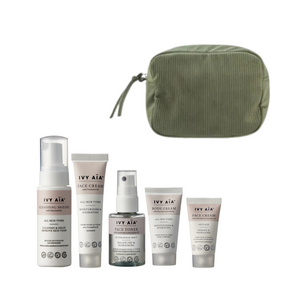 Ivy Aïa Travel Size Kit + Kosmetiktaske, Elodie - Olive