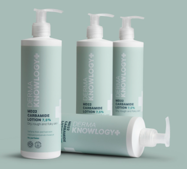 DermaKnowlogy+ MD22 Carabamide Lotion 7,5% - Tør, ru og skællende hud, 400 ml