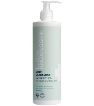 DermaKnowlogy+ MD22 Carabamide Lotion 7,5% - Tør, ru og skællende hud, 400 ml